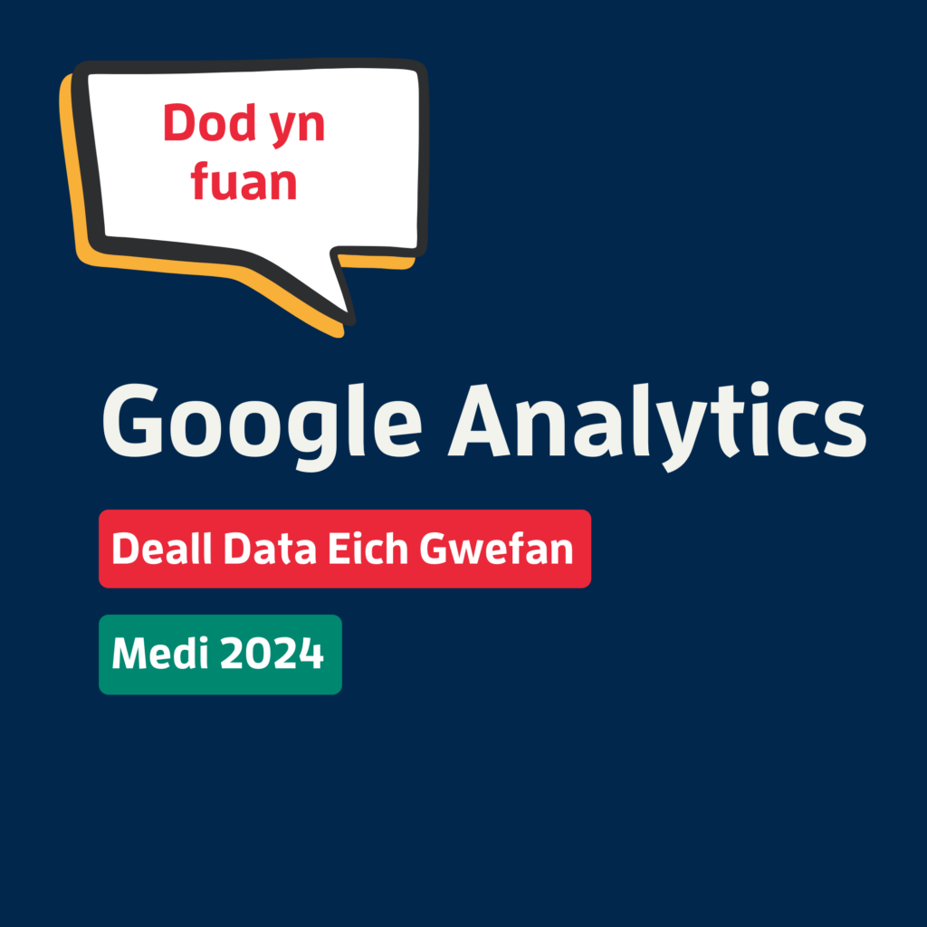 Google Analytics - Deall Data Eich Gwefan